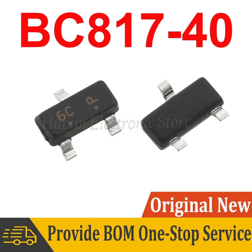 

50pcs BC817-40 LBC817-40LT1G 6C SOT-23 Transistor NPN Power Triode SMD New and Original IC Chipset