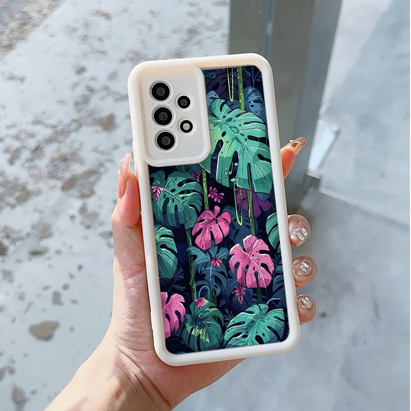 Фото Винтажный чехол для телефона с цветочным узором Palm Leaf для Xiaomi Redmi Note 14 Pro Plus 13 12 11 PRO 10 9 9S 11T Ultra 14C 13C 12C Чехлы №3