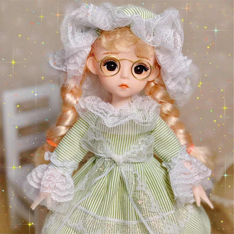 Новинка 30 см BJD 1/6 кукла с одеждой очками длинный парик Макияж модная повседневная