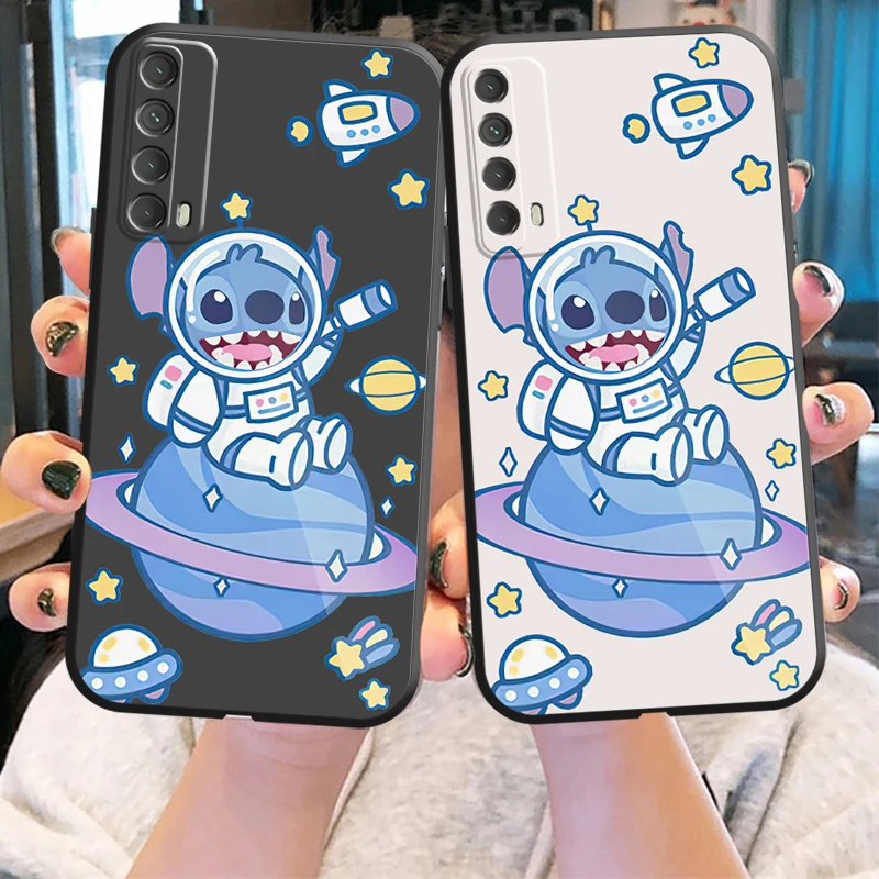 

Disney Stitch Cute Phone Case For Huawei P Smart Z P20 P30 Honor 8X 9 9A 9X 10 10 Lite Coque Soft Silicone Cover Liquid Silicon