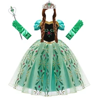 Платье Анны для девочек, косплей, Снежная королева, костюм принцессы, детская одежда на Хэллоуин, детский день рождения, карнавал, необычная ...