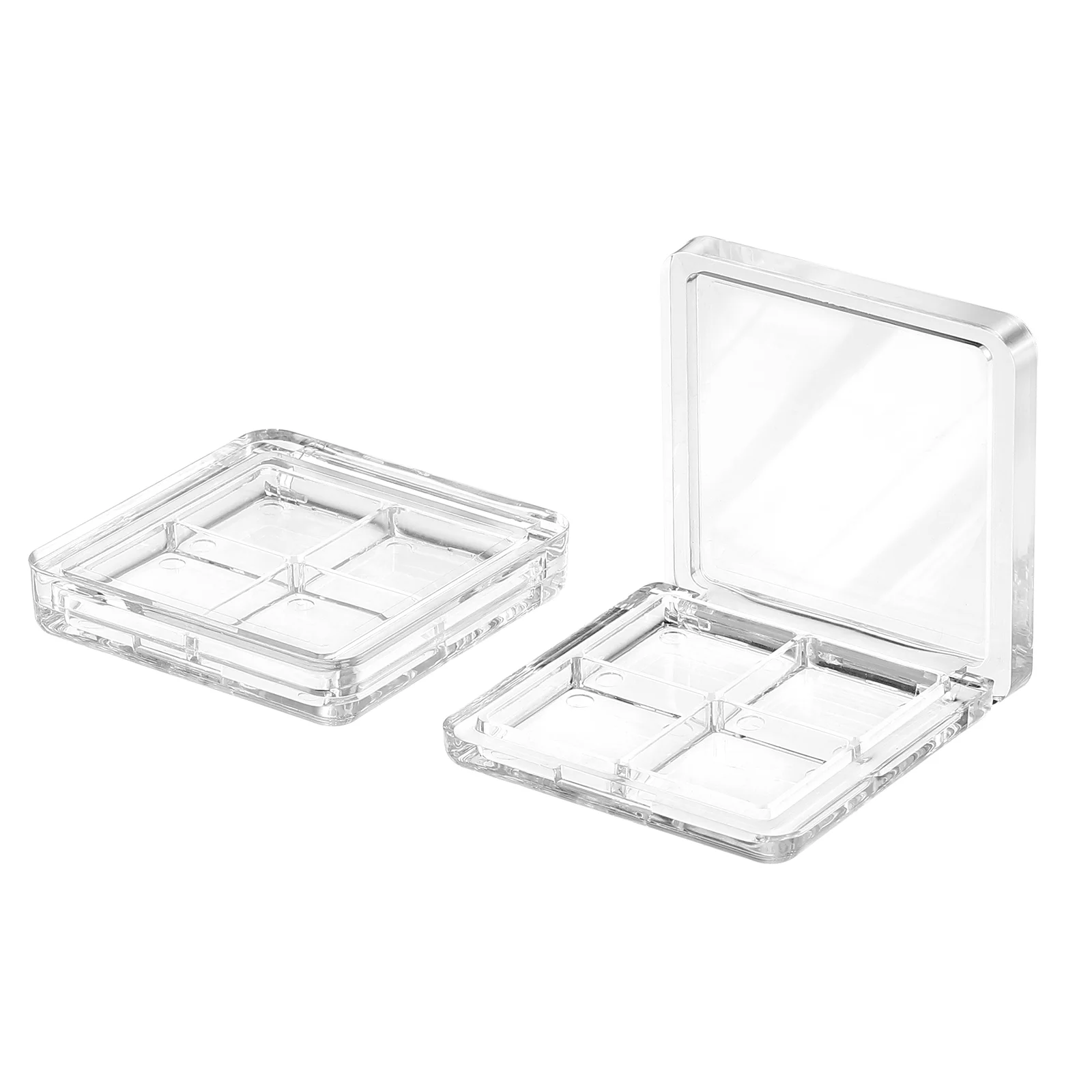 

2PCS Clear Eyeshadow Pallet Diy Eyeshadow Pallet Empty Eyeshadow Case Eyeshowder Makeup Container Empty Highlighter Container