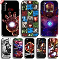 iron man marvel avengers for xiaomi redmi note 8 8 pro 8t 2021 phone case soft silicon coque cover black funda comics