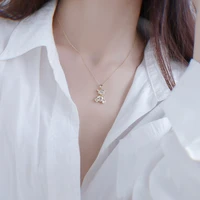 2020 new exquisite movable bear ladies necklace elegant short necklace zircon necklace birthday gift jewelry