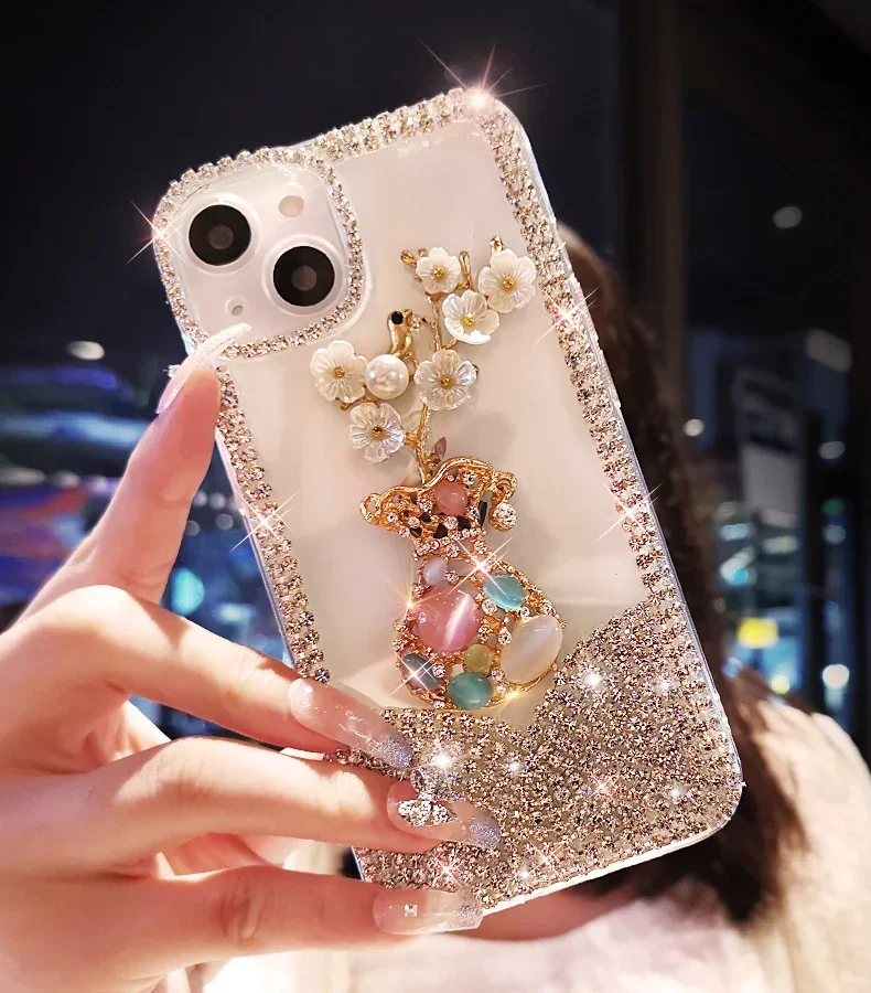 Роскошный цветной бриллиантовый блестящий чехол для телефона Samsung S24 S10 S20 S21 FE S22