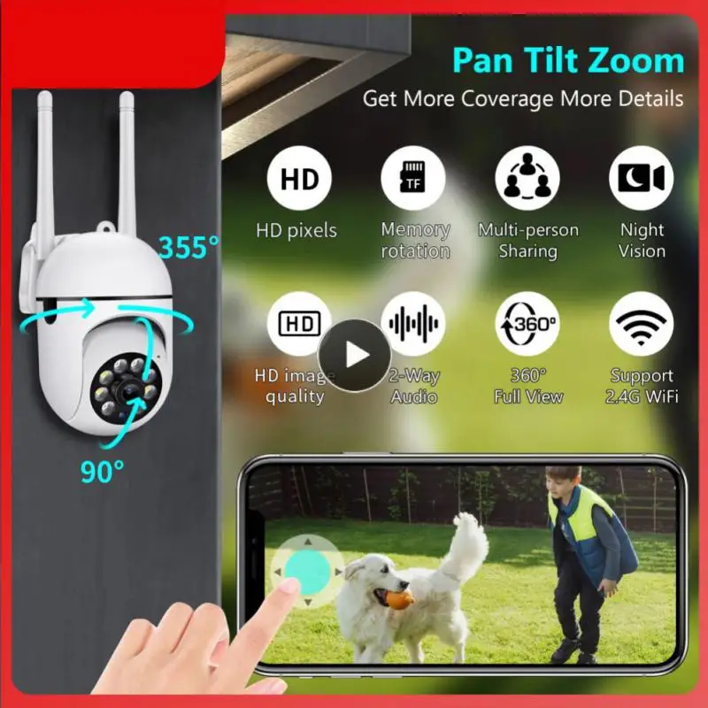 

Wi-Fi-камера ночного видения с датчиком движения и 4-кратным цифровым зумом