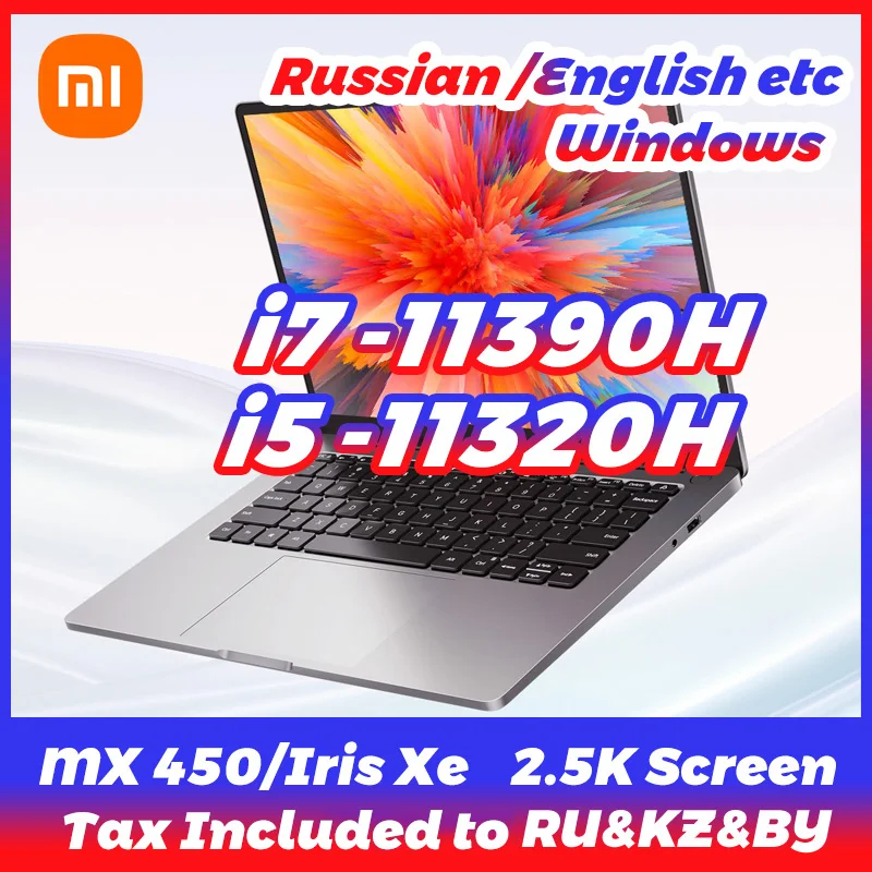 

Xiaomi RedmiBook Laptop Pro 14 Intel Core i7-11390H/i5-11320H MX450/Iris Xe 16GB+512GB Notebooks 2.5K 14 inch Screen Computer