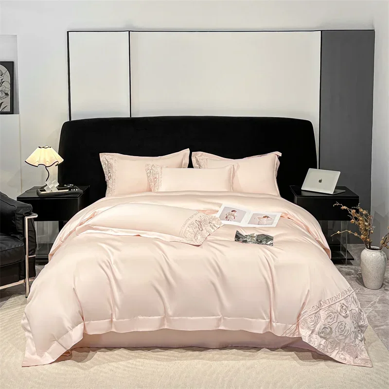 

SVETANYA Комплект постельного белья из тенселя и хлопка Queen/King size