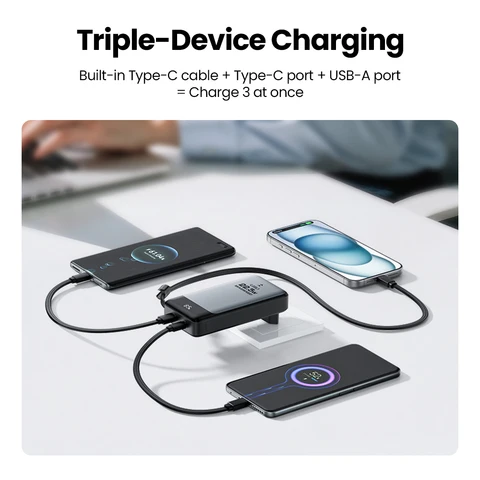 MOVESPEED MSP17 Power Bank 10000 мАч 22,5 Вт Портативное быстрое зарядное устройство и аккумулятор в одном Powerbank со складной вилкой европейского стандарта для смартфона