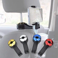 2 in 1 new car headrest hook with phone holder seat back hanger for bag handbag purse grocery cloth portable multifunction clips