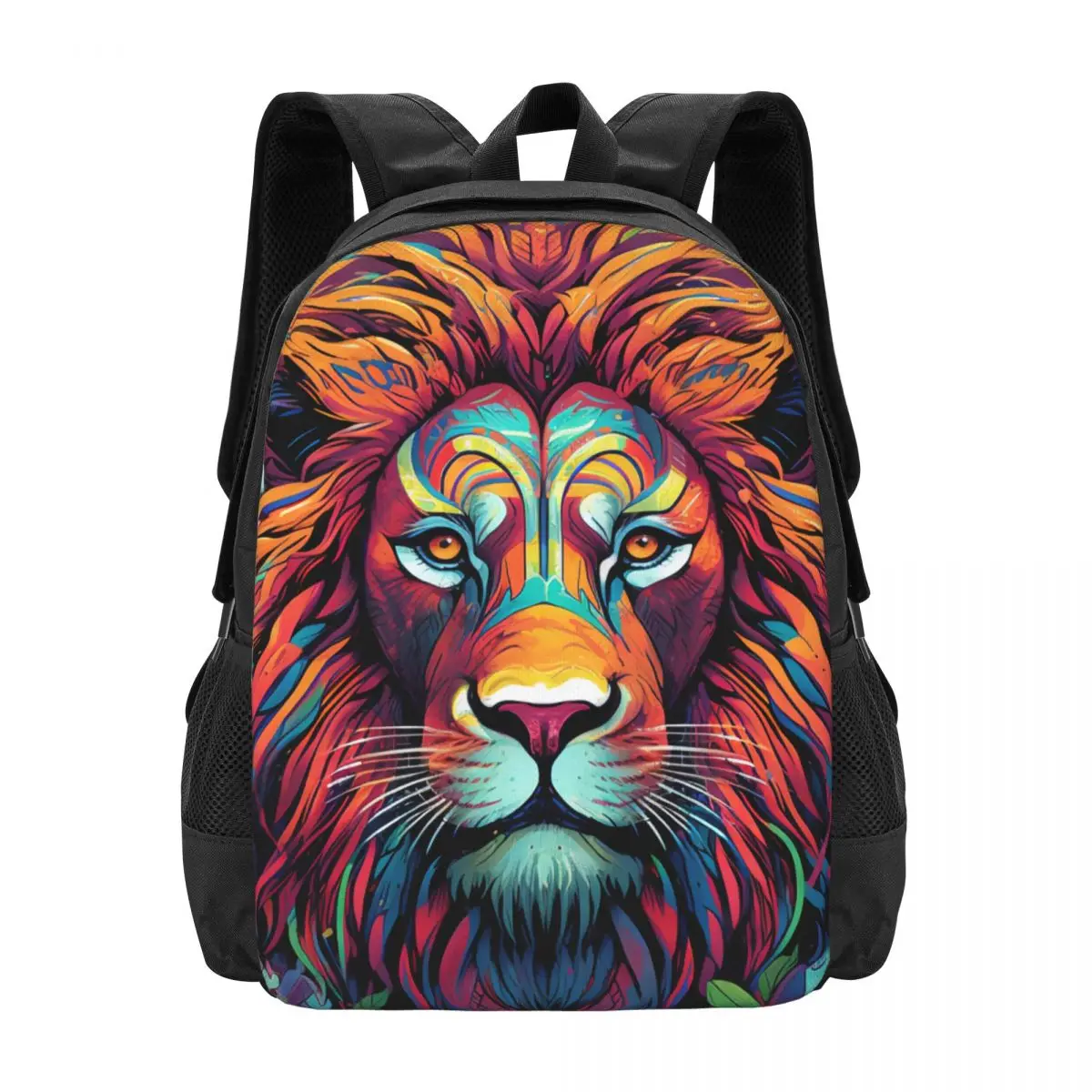 

Lion Backpack Visual Impact Wall Graffiti Workout Backpacks Teen High Quality Pattern High School Bags Kawaii Rucksack