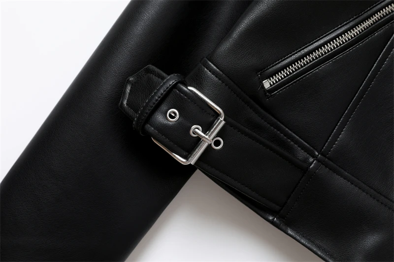 Женская Весенняя Черная Кожаная Куртка RARF Из Искусственной Кожи Уличная Для Езды