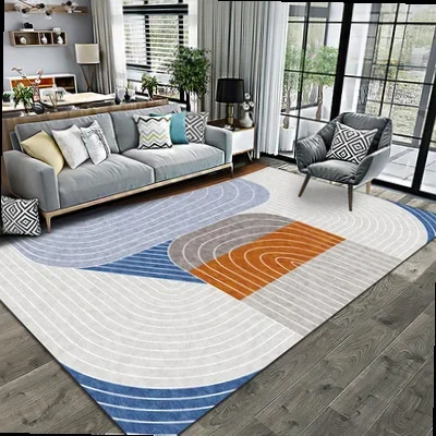 

Прямоугольный ковер, Тонкий геометрический креативный коврик, декоративный пол для гостиной, спальни
