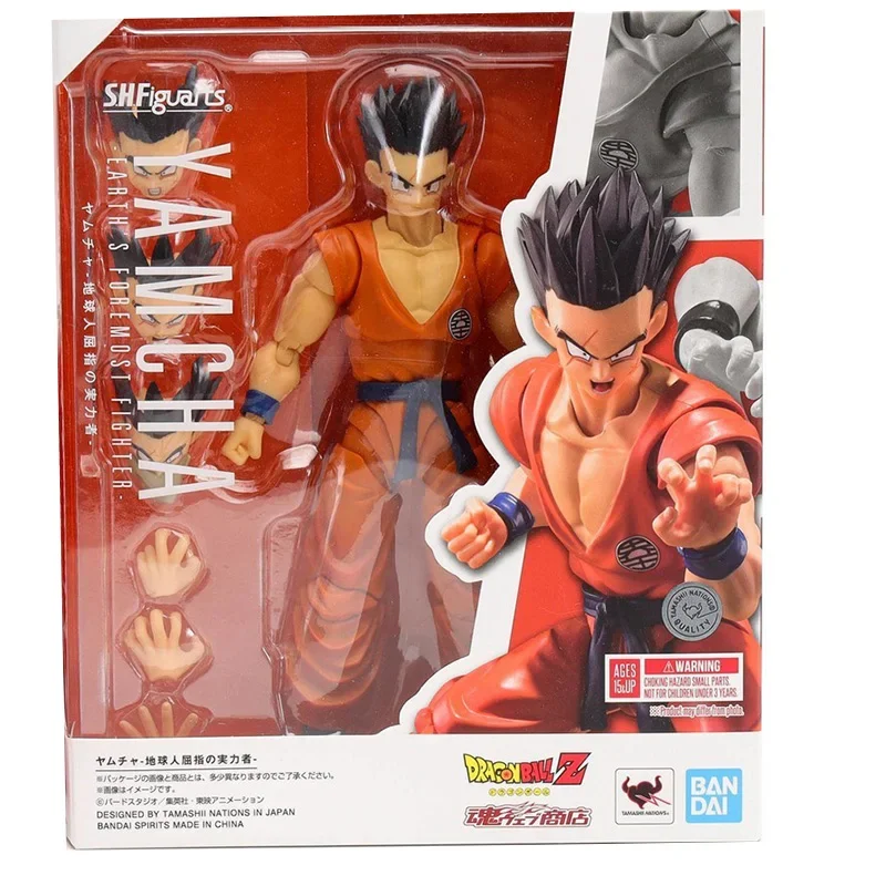 Фото Bandai оригинальная аниме-фигурка SHF DRAGON BALL Z YAMCHA, экшн-фигурка, игрушки для мальчиков/девочек/детей/Рождественский подарок №2