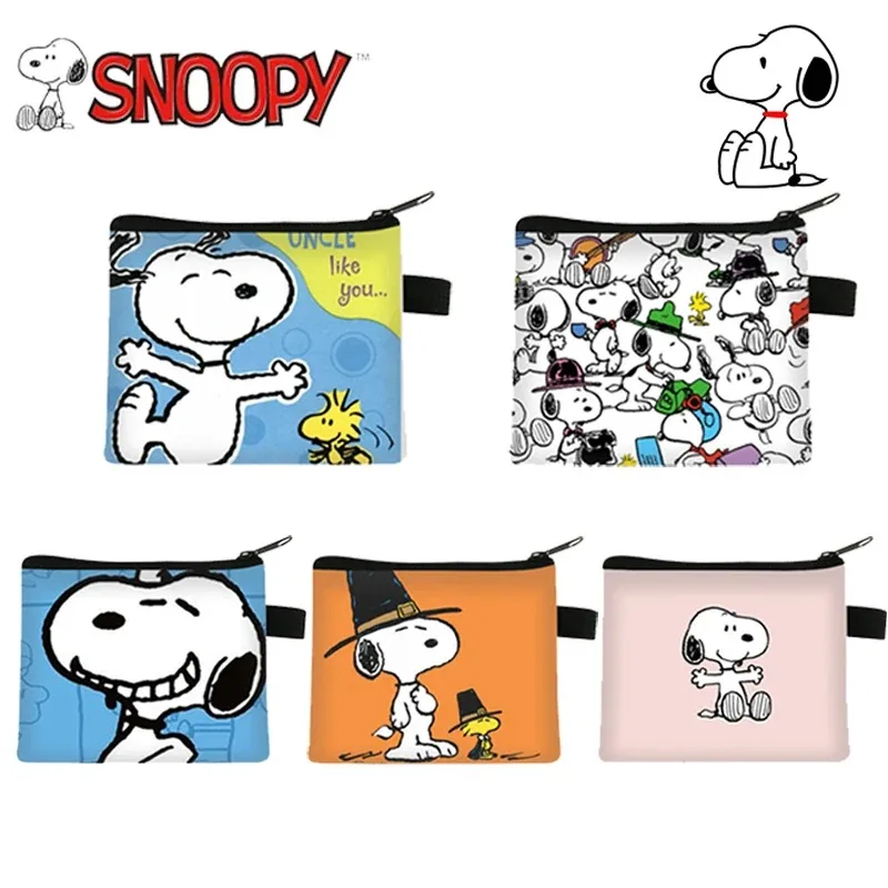 Kawaii Snoopy Кошелек Для Монет Высококачественный Студенческий Милый Держатель Карт