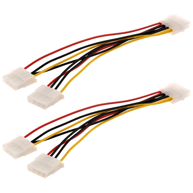 

New 2X Computer Molex 4 Pin Power Supply Y Splitter Cable