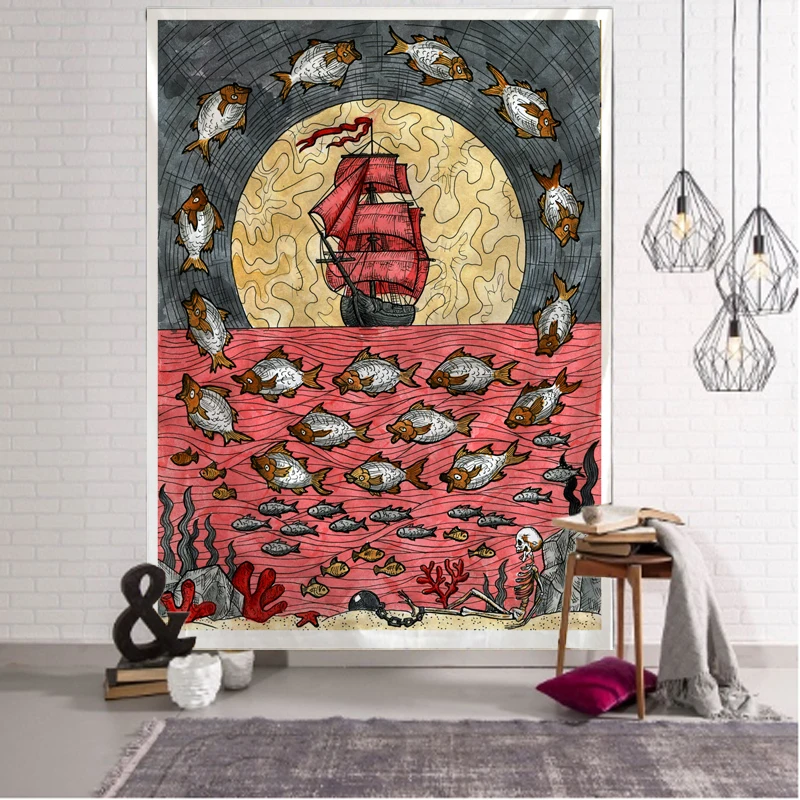 Гобелен Таро для украшения дома настенный гобелен в стиле хиппи богемное