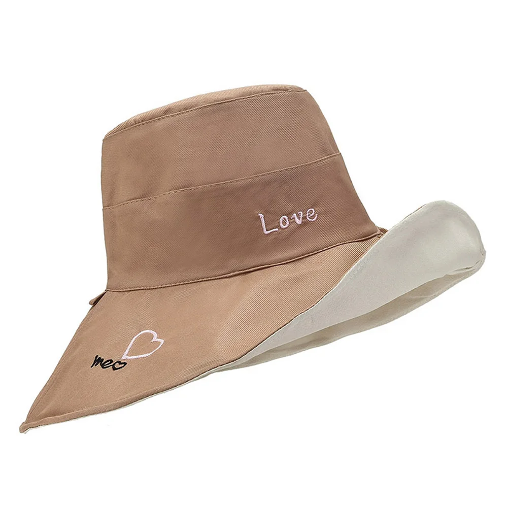 

Big Brim Fisherman Hat Double-Sided Outdoor Sun Hat Casual Hat Double-sided Summer Women's Outdoor Cap 56-58CM Polyester