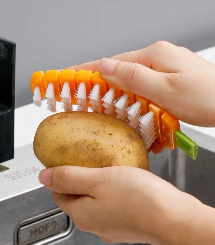 

Fruit and Vegetable Cleaning Brush Kitchen Multi Function Hanging Cleaning Supplies Can Wash Vegetable Brush Brush Cleaner