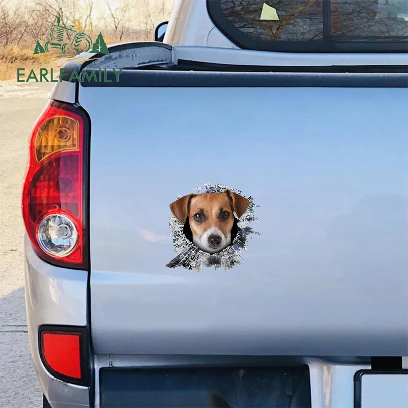 EARLFAMILY 13 см x 11 9 для Джека Расселла терьера Виниловая наклейка мотоцикла лобового