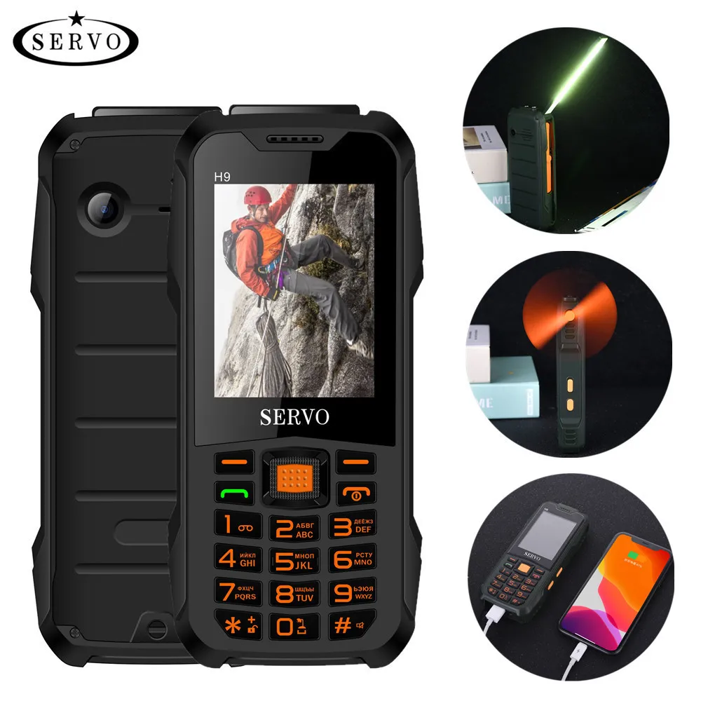 Old Men Cellphone Big Speaker Shockproof Rugged Phone IP68 Waterproof 4000mAh Power Bank Dual SIM Keypad Phone Torch Phones