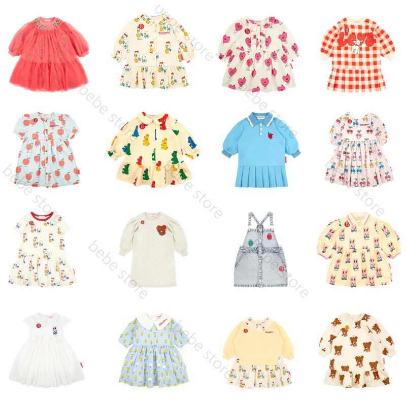 

Новинка от бренда 베bebe, платья принцессы для девочек с вышивкой животных, Осенняя детская одежда с длинным рукавом, Детский костюм, детские платья