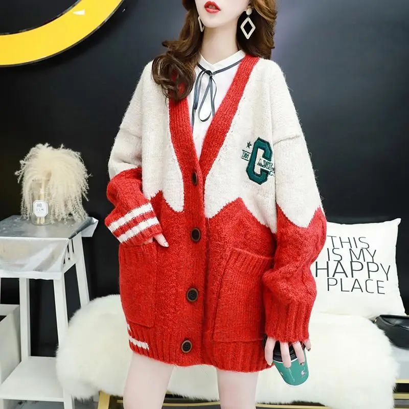 

Fall 2021 Autumn women new Hot selling crop top sweater cardigan women korean fashion netred casual knitted ladies tops BAy185