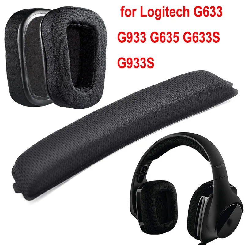 

Replacement Ear Pads Cushions Headband Kit for Logitech G633 G933 G635 G633S G933S Gaming Headset Earpads foam Pillow Cover