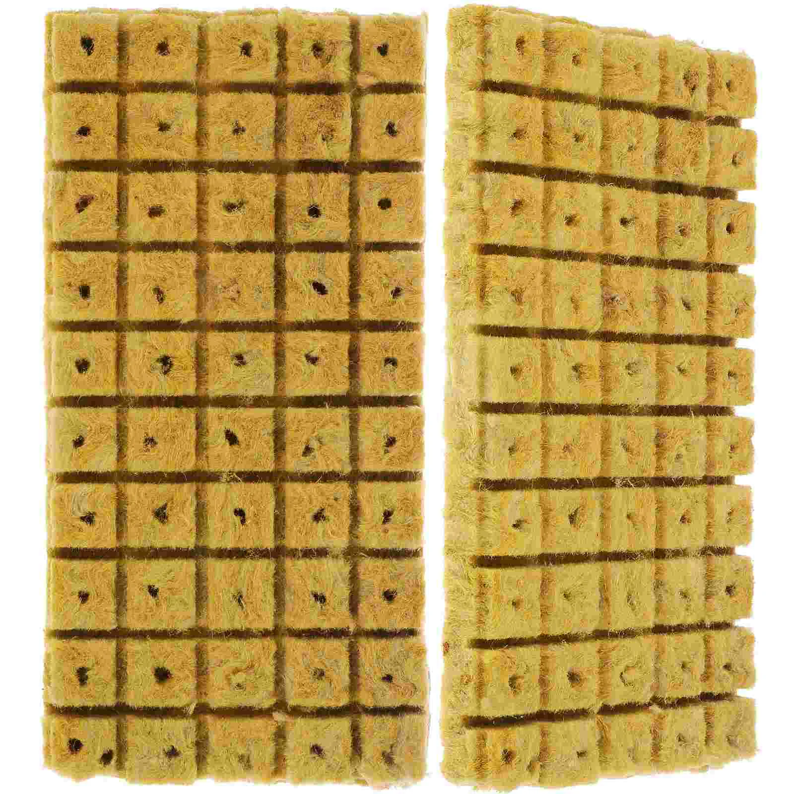 

100 Pcs Gardenrock Woolasbestos Nursery Soil Block Miniature Plants Hydroponic Gardening Supplies Nutrient Blocks