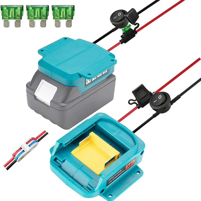 

Power Wheels Battery Adapter Compatible For DIY Ride On Truck,Robotics,And Work Lights Replacement Battery For Makita