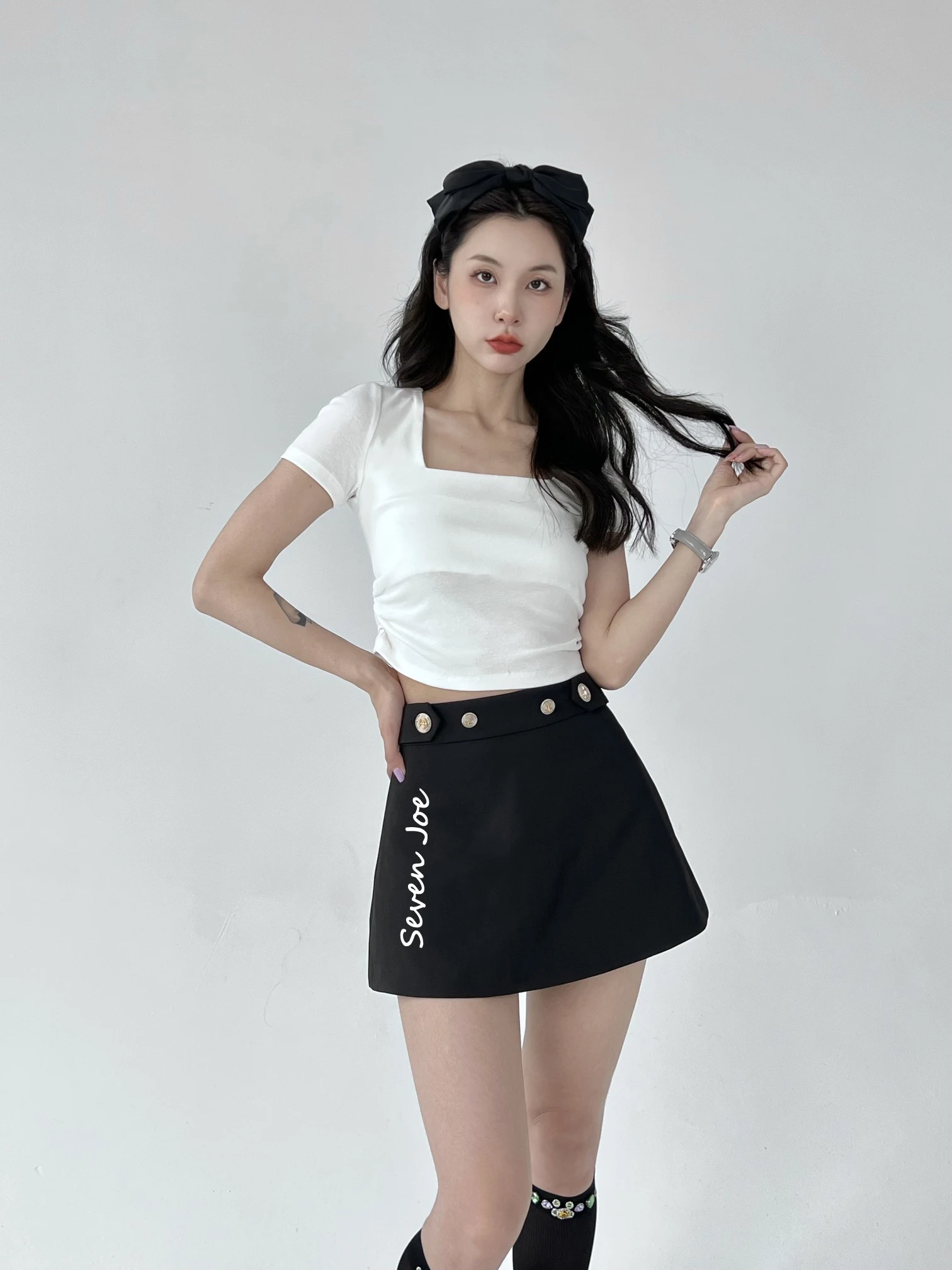 Женские черные повседневные юбки Seven Joe | Мужская одежда