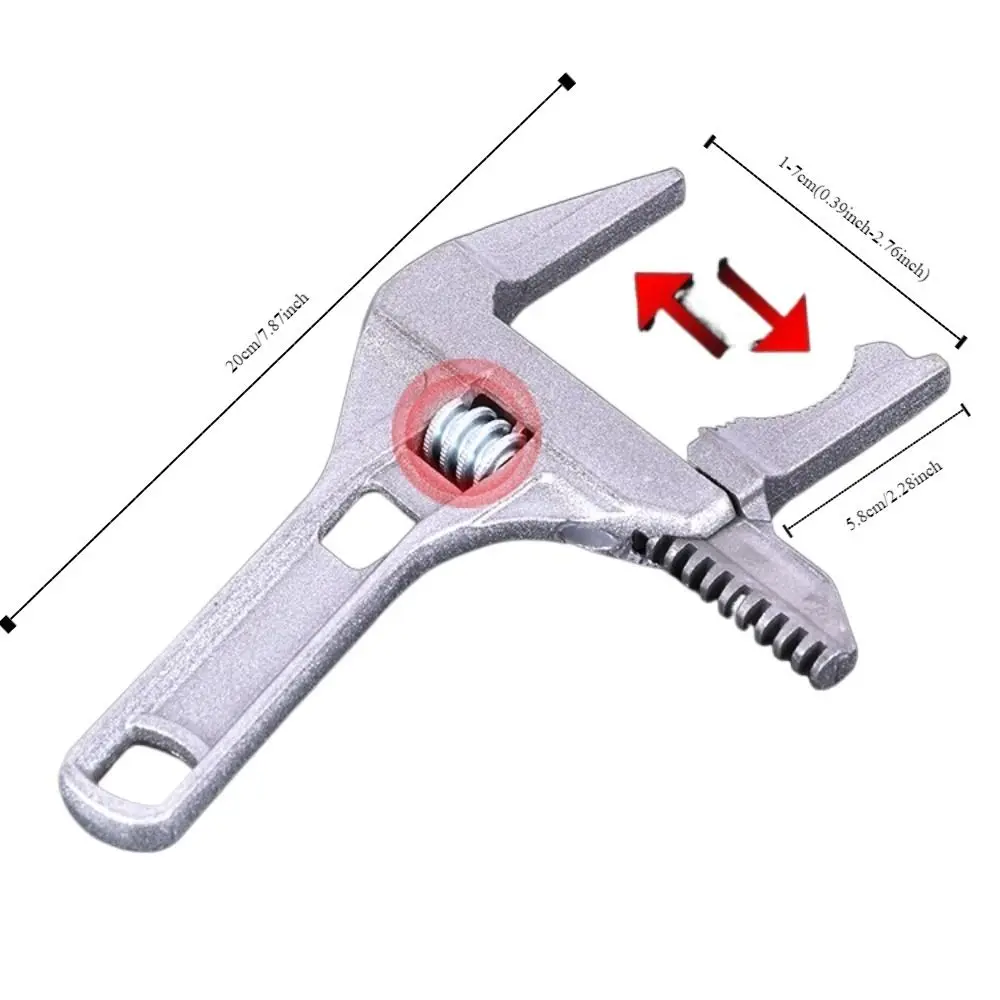 Регулируемый гаечный ключ с короткой ручкой для ванной комнаты мини-ключ большим
