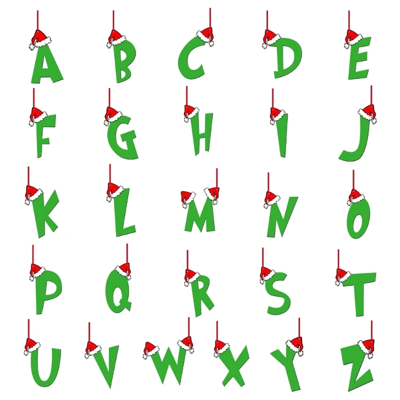 

G6DA Легкие рождественские подвески с буквами на елку, стену и другие рождественские подвески для подвешивания в домашних офисах