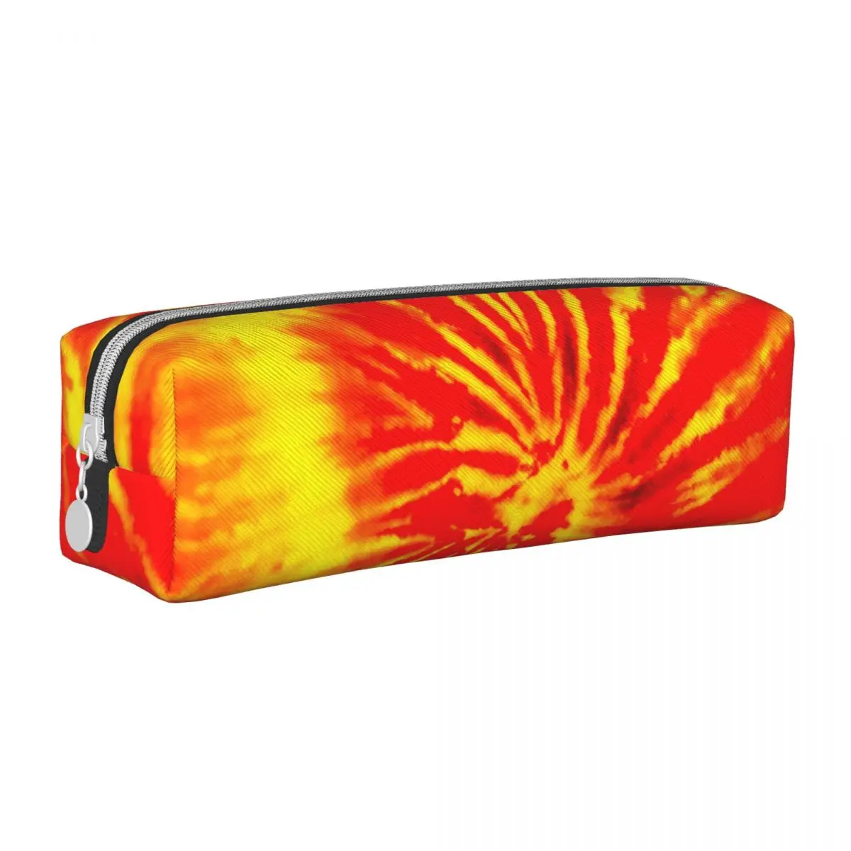

Tie Dye Pattern Square Pencil Case Abstract Print Elementary School For Teens Leather Pencil Box Cute Zipper Pen Bags