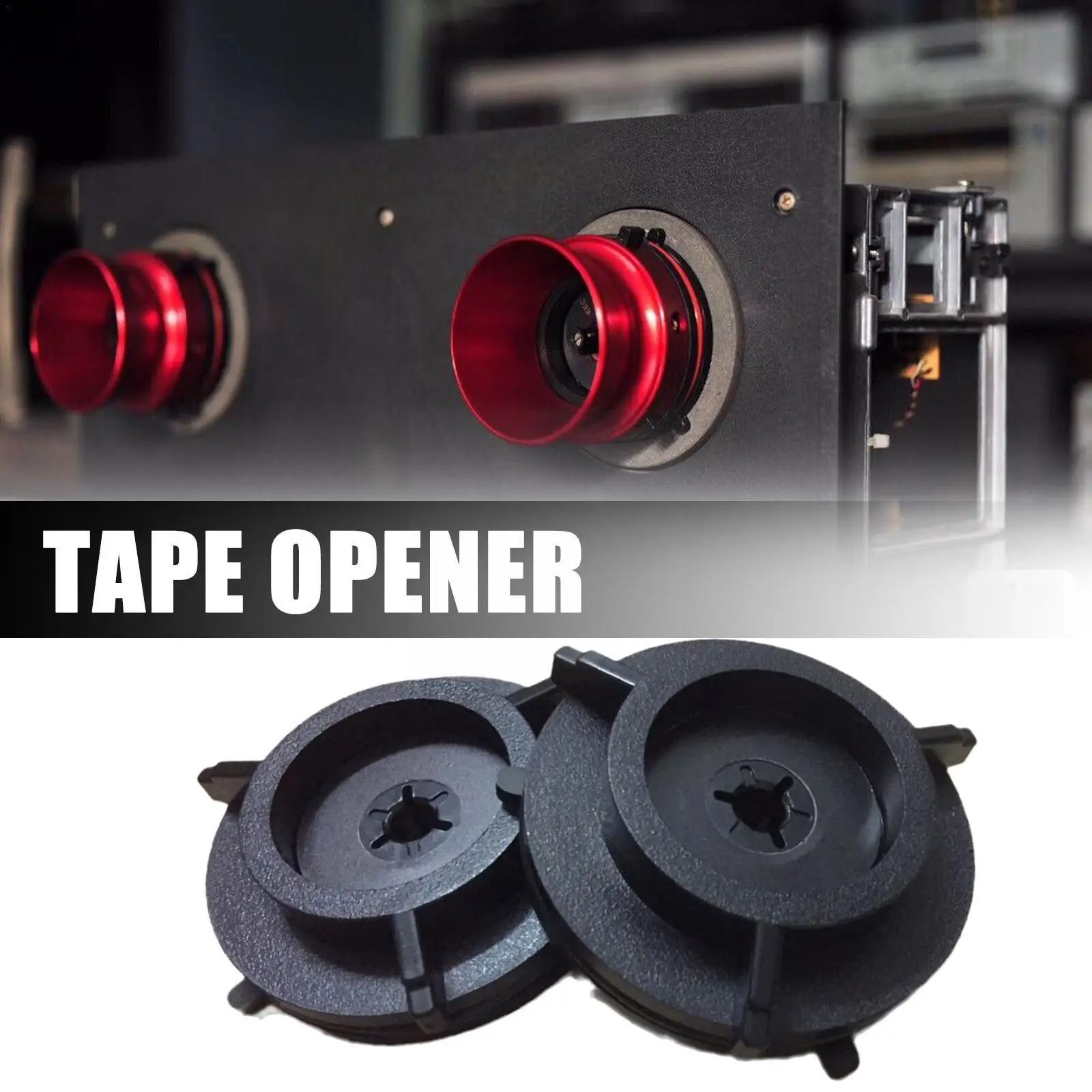 

Retro Vinyl Record Player Replacement Accessories 1 Pair Black High Quality Professional Nab Hub Adapters For Revox Akai D2Q6