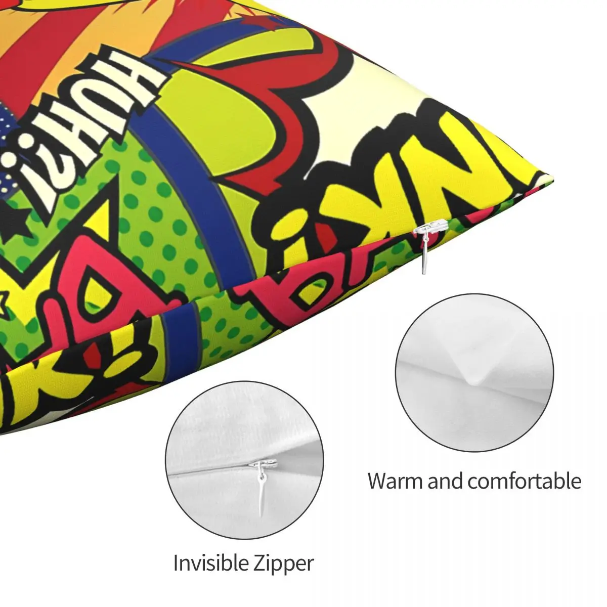 Красочные комиксы искусственная Подушка оболочка DIY печать крутой для домашнего