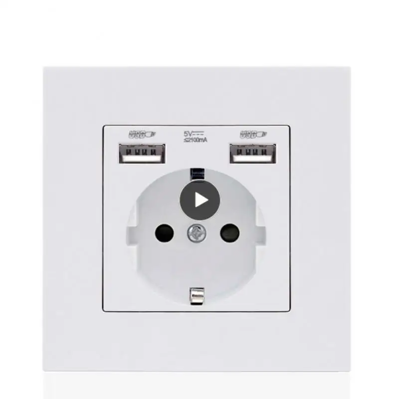 

110-250v Wall Socket New Stable Quality Usb Power Socket New Panel Bedroom Socket Socket Eu Standard Socket Not Easily Broken