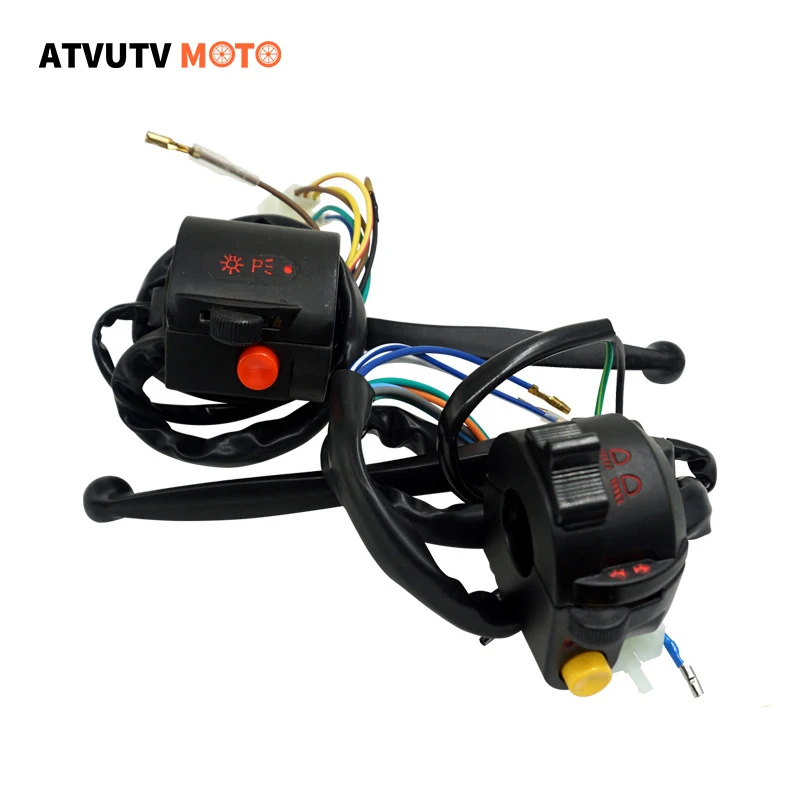 

Мотоциклетные переключатели 22 мм, звуковая кнопка, сигнал поворота, электрический старт, Руль управления, переключатель для китайского ску...