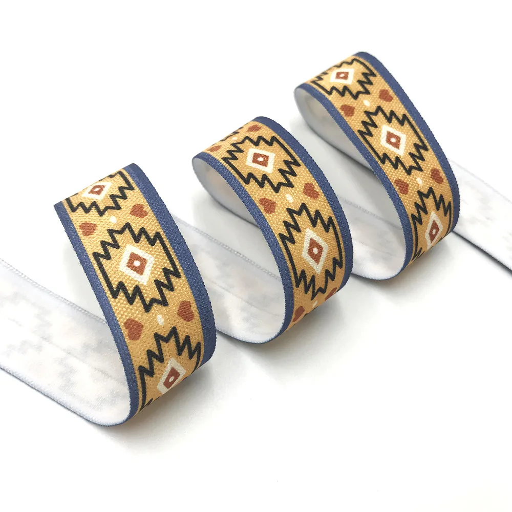 Эластичная Женская повязка на голову с геометрическим принтом 20 мм