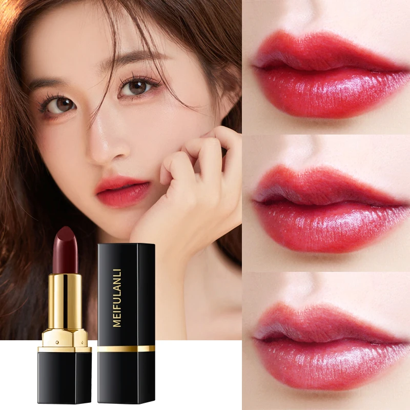 

Blue Rose Lipstick 3 Colors Temperature Color Changing Lip Moisturizing Balm Women Makeup No Stick Cup Sexy Lip Gloss Shiny Lip