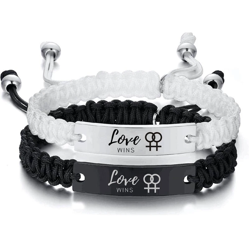 Лесбийские геи бисексуальные трансгенные символы Love Wins плетеные Драгоценности