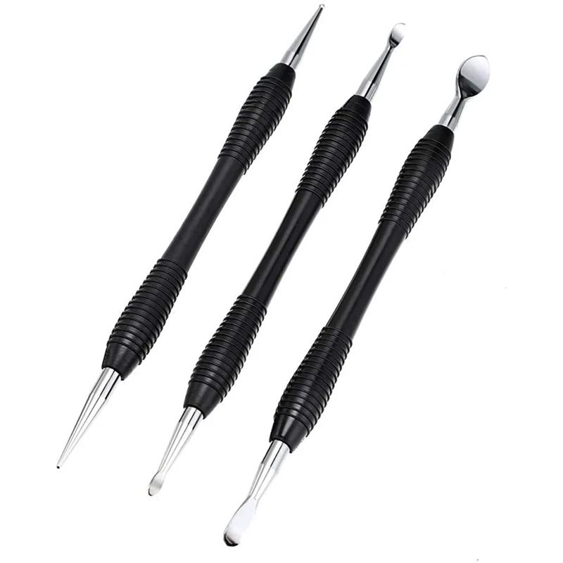 

BMDT-3PCS Leather Craft Styling Grooving Tool, Leather Embossing Spoon Styling Engraving Tool Kit For Leather Pressing/Edged