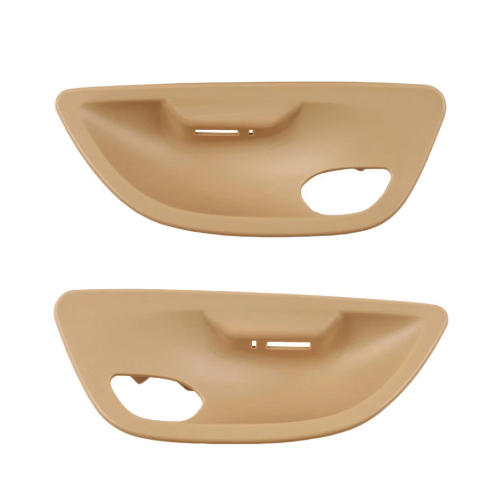 

2Pcs Beige Left+Right Interior Door Handle Bowl Cover Trim Sticker Handel Cover for BMW F10 F11 F18 5 Series 2010-2017