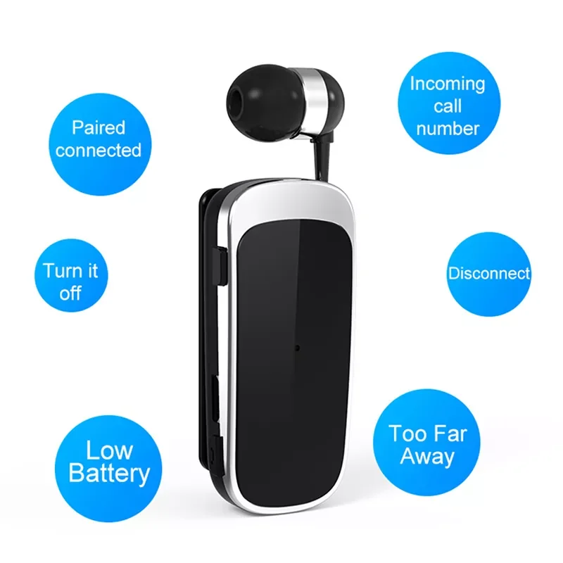 Беспроводные наушники Bluetooth гарнитура наушники гарнитура звонки напоминание вибратор износ клипса для телефона с микрофоном уши в лотосе