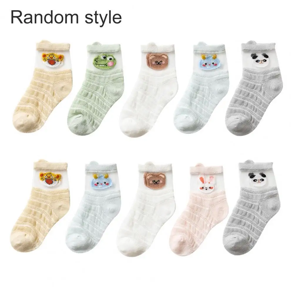 

1 Pair Beautiful Reinforced Heel Mesh Socks Baby Socks Cute Wear-resistant