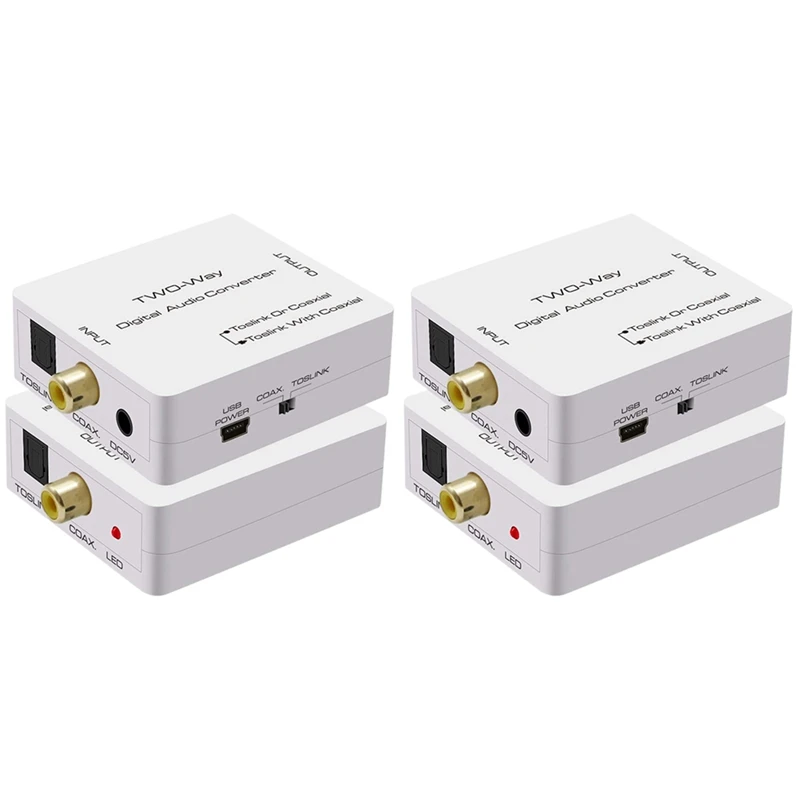 

2X Optical To Coax Bi-Directional SPDIF Toslink To Coaxial Swtich Digital Audio Converter Splitter Adapter