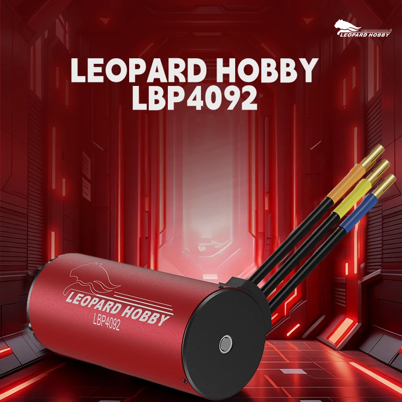 Фото Бесщеточный двигатель LEOPARDHOBBY RC Parts LBP4092, 4 полюса, высокая мощность, водонепроницаемый, для радиоуправляемых машин 1/8 (монстр-трак, трагги, багги) и 1/5 масштаба. №3