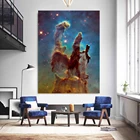 Постер колонны творчества, Картина на холсте с изображением чудес вселенной, звезд, космоса, пейзажа, настенное искусство, Декор