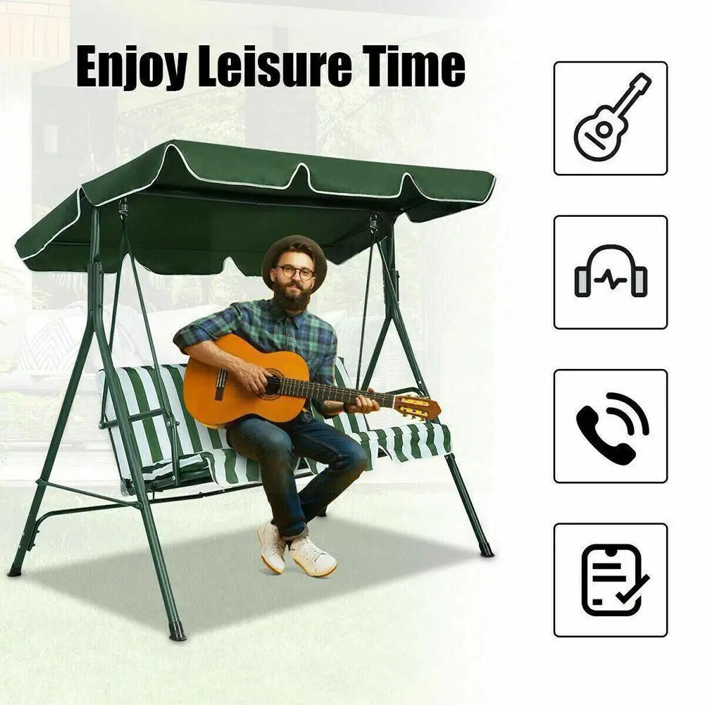 

Canopy Swing Cover Garden Courtyard Outdoor Swing Chair Replacement Sunshade Hammock Summer Chair Swing Canopy Awning Roof F2e8