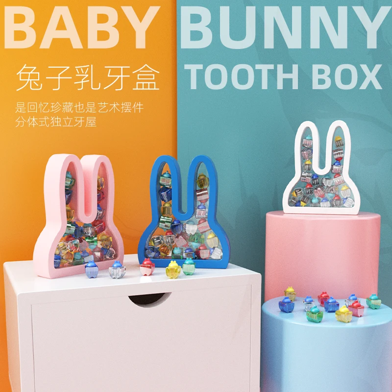 Baby Tooth Box Tooth Shape Kids Milk Teeth Storage Boxes Child Baby Deciduous Tooth Organizer Container Newborn Gift Box Toys
